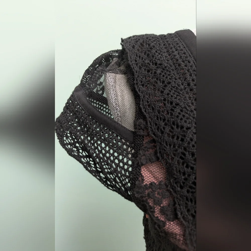 Moulinette Soeurs Black Pink Lace Malia Dress, Size 2 - Picture 7 of 9